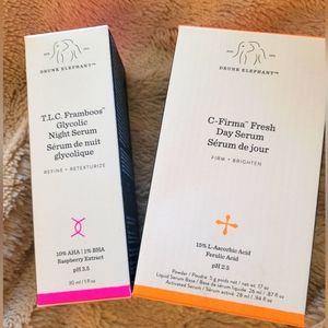 Drunk Elephant TLC Framboos Night Serum & C-Firma Fresh Day Serum